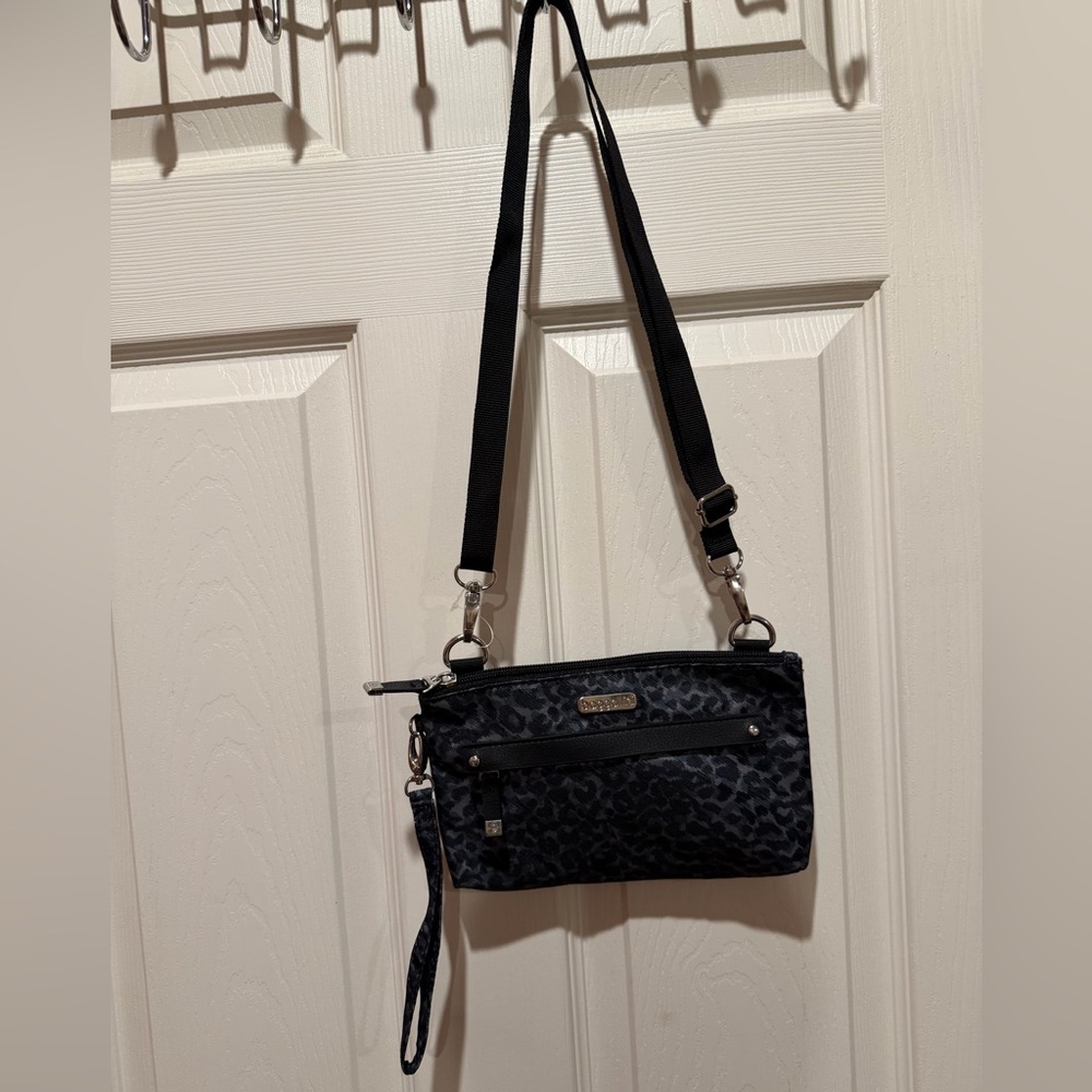 Baggallini Black Leopard Crossbody Bag